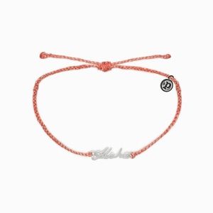Coral Aloha Pura Vida Charm Bracelet